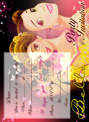 Peaceful image throughout free printable beauty and the beast birthday invitations Unforgettable image in free printable beauty and the beast birthday invitations