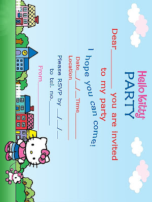 Hello kitty invitations and free printable hello kitty invites Free Hello kitty invitations and free printable hello kitty invites Free