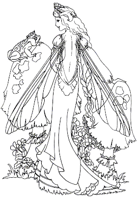 Fairy Coloring Pages on Classic Fairy Coloring Pages