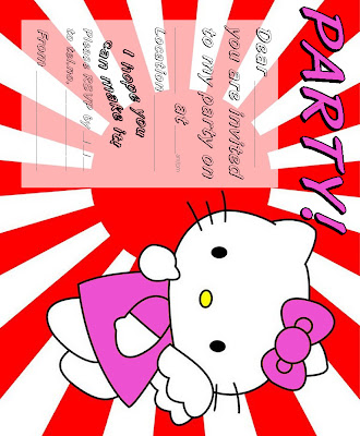 printable invitation templates, free printable greeting card hello kitty