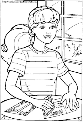 BARBIE COLORING PAGES: BARBIE HAPPY BIRTHDAY COLORING PICTURES