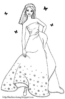 BARBIE COLORING PAGES