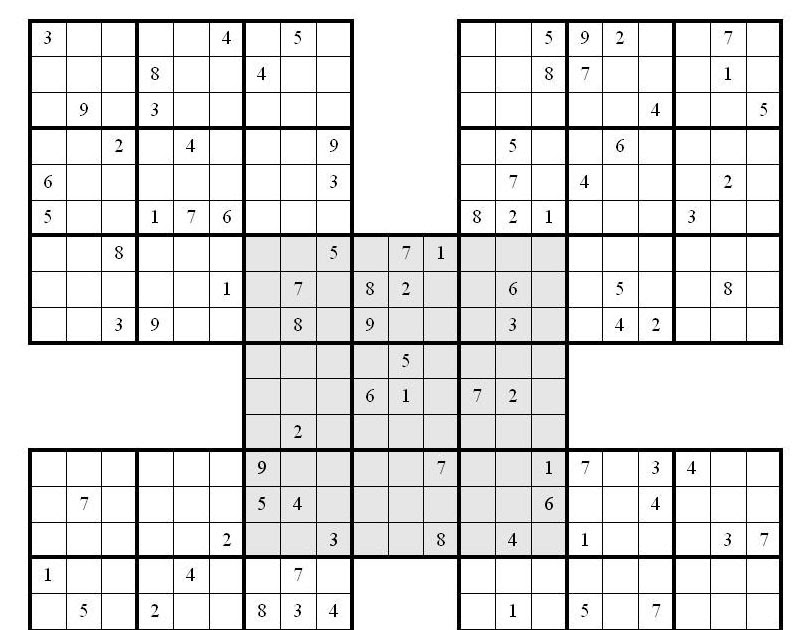 It is a picture of Crazy Multi Sudoku Printable It's just a photo of Crazy Multi Sudoku Printable