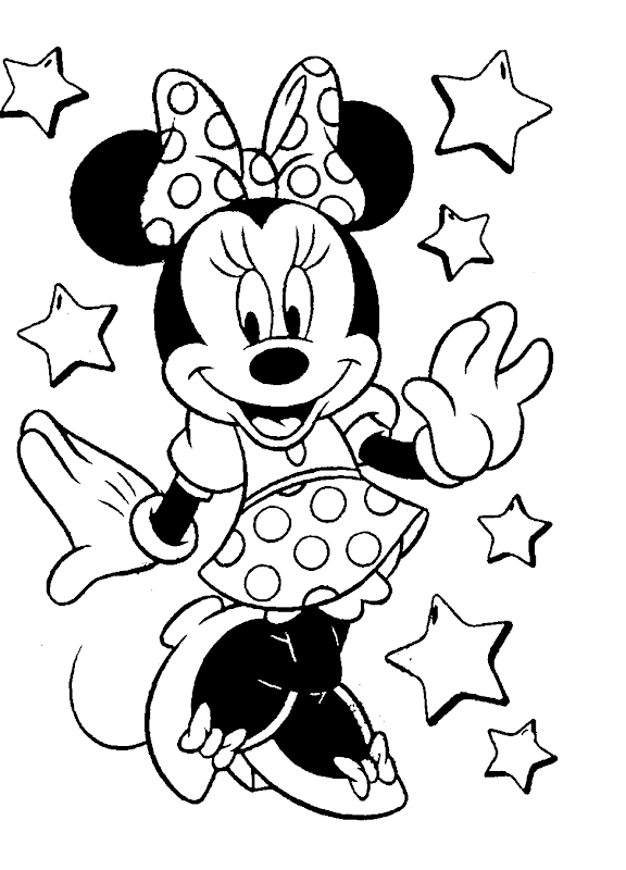 MINNIE MOUSE COLORING PAGE title=