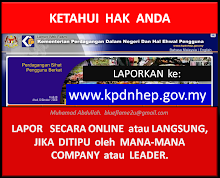 DITIPU LEADER ATAU COMPANY? LAPORKAN KE KPDNHEP atau POLIS.