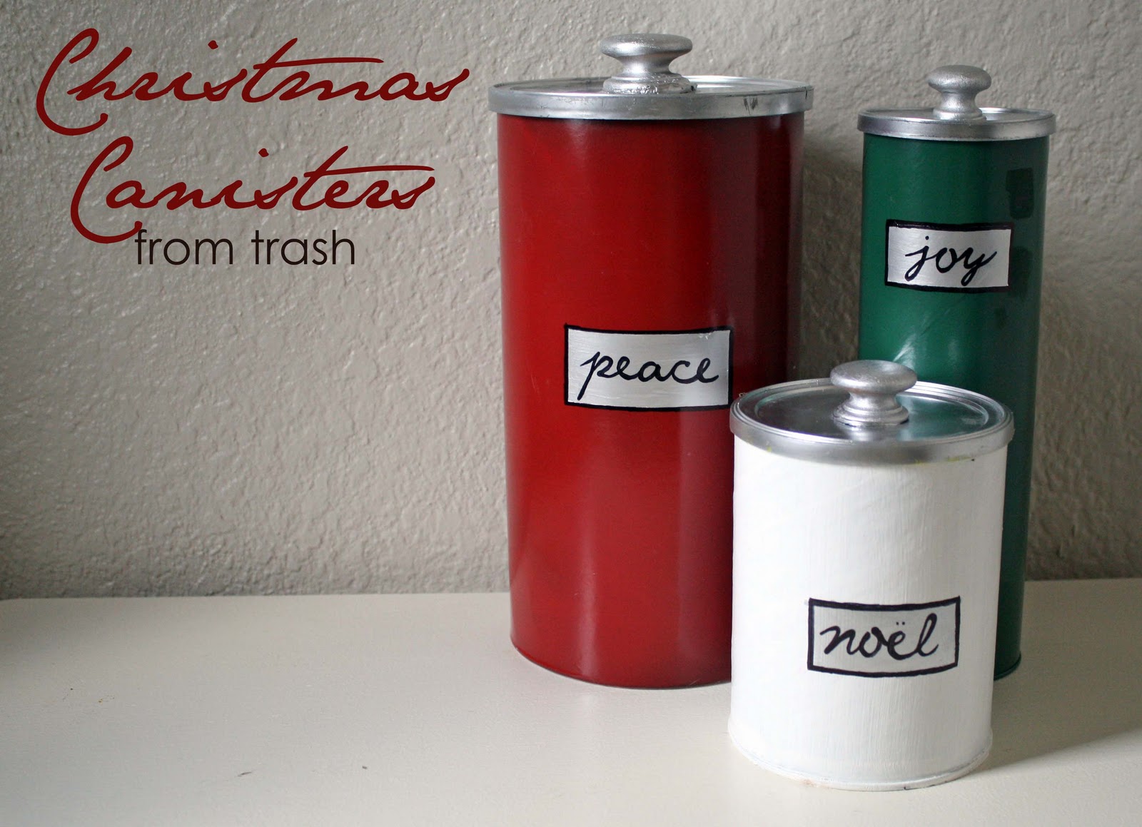 Running With Scissors Christmas Canisters...from Trash