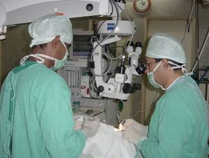 Eye Surgery in Progress