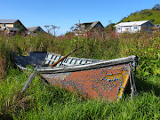 Old wooden canoe~Old Ninilchik Village