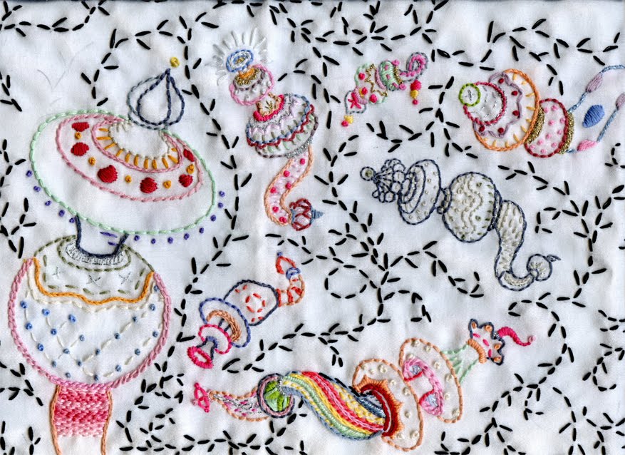 Embroidery as Art Jim Woodring Collaboration