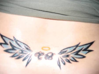 Wings Lower Back Tattoo