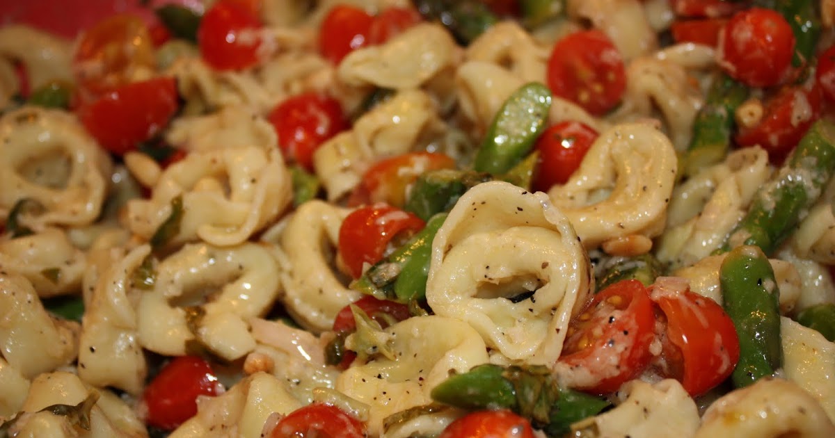 My Sister's Kitchen Tortellini Salad with Asparagus and Fresh Basil