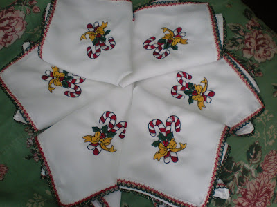 Susana tejidos: SERVILLETAS NAVIDEÑAS