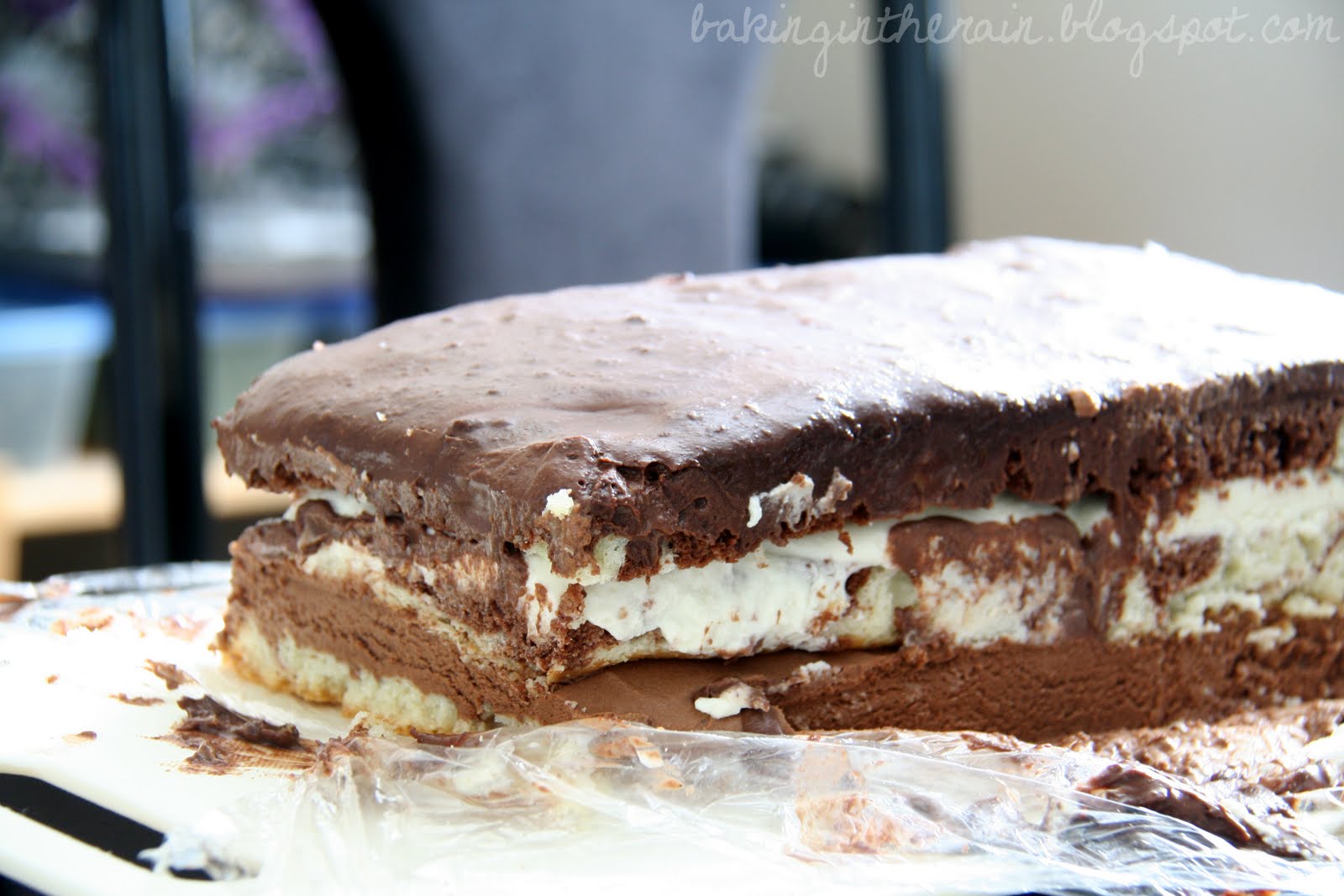 Baking in the Rain Tuxedo Truffle Mousse Cake