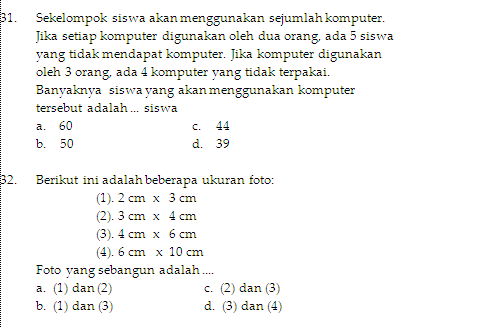 MATEMATIKA DARI PAMAN: Uji Coba Ujian Nasional Mapel MATEMATIKA