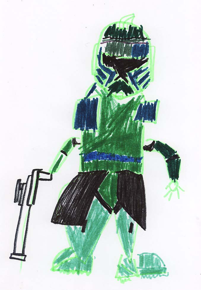 Adam the Artist Green clone trooper