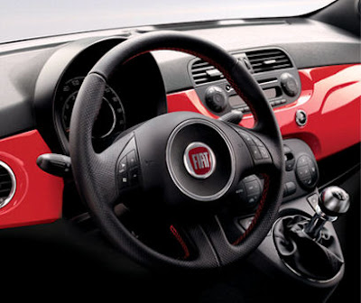 New Fiat 500 - red interior