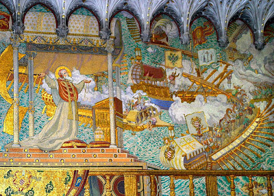 Sao Pio V vê a vitória de Lepanto, Notre Dame de Fourvière, Lyon