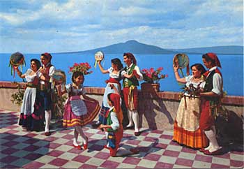 roupa de dança italiana