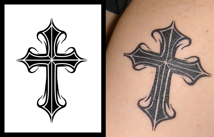 A Tattoo Of A Cross