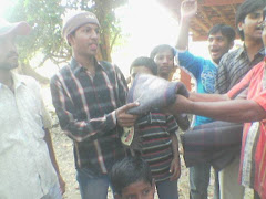 Villager receiving a blanket