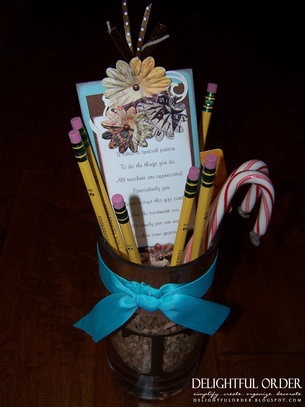 Delightful Order Teacher Gift Idea Bookmark/Pencil Holder
