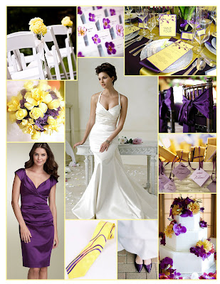 Welcome to a Weekend Wedding in Purple Yellow