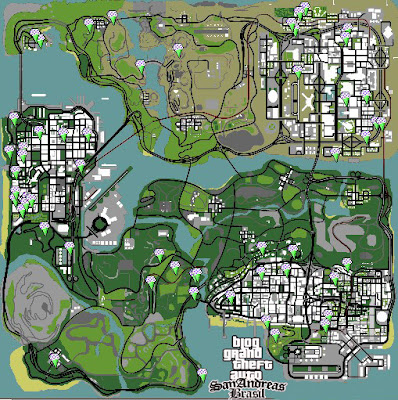 GTA Brasil Team - Desvendando o universo Grand Theft Auto: Mapa dos Buquês  de Flores