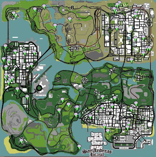 GTA Brasil Team - Desvendando o universo Grand Theft Auto: Mapa dos Buquês  de Flores