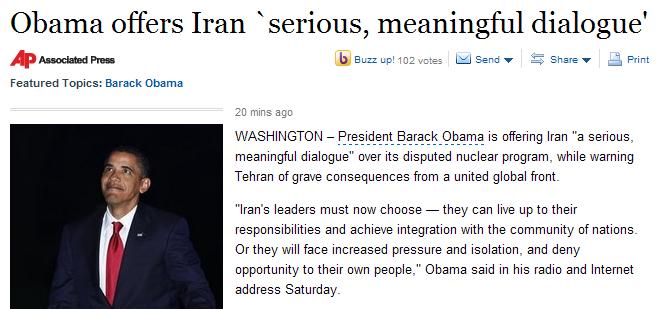 Halleluiah! Obama Offers Iran &quot;Serious Meaningful Dialogue&quot; | First