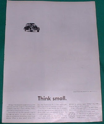 This is an original 1960 Volkswagen Ad Measures 14 x 10 1 2