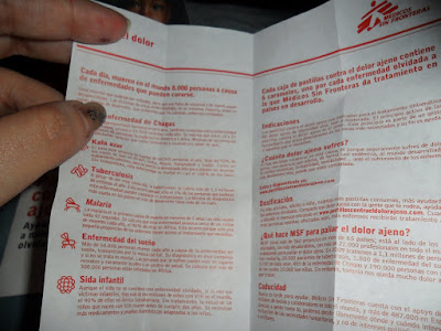 Prospecto de las pastillas contra el dolor ajeno