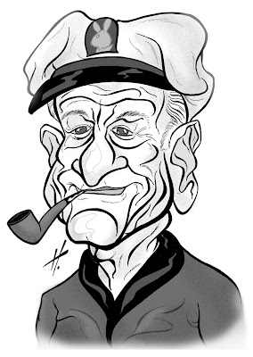 Hugh Hefner caricature