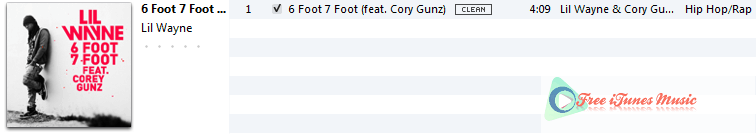 Free iTunes Music: [Single] 6 Foot 7 Foot (feat. Cory Gunz) - Lil Wayne