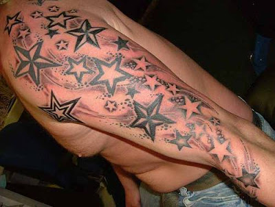 seven star tattoo. Wearing a star tattoo make