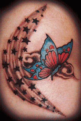 Butterfly Star Tattoo