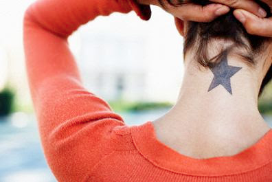 Neck Star Tattoo