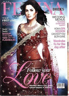 Katrina kaif Graces Femina Brides mag Cover
