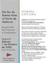 Carteles de la Exposición de Norma Cistaro en Mallorca (España)