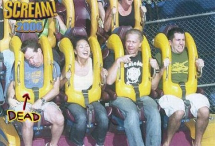 Funny facial expressions of people on roller coaster - 50 Pics.