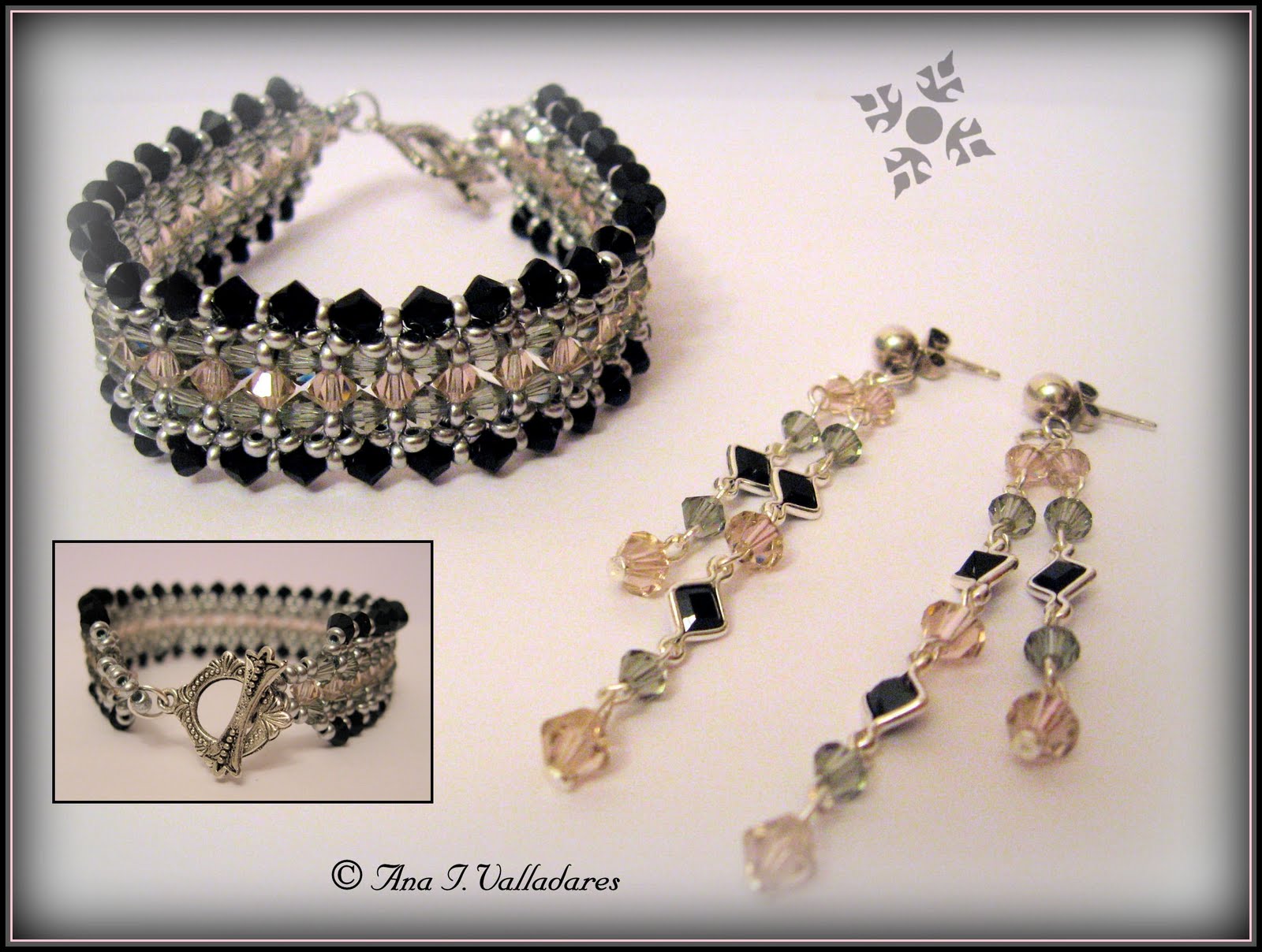 Conjunto pulsera pasodoble y pendientes