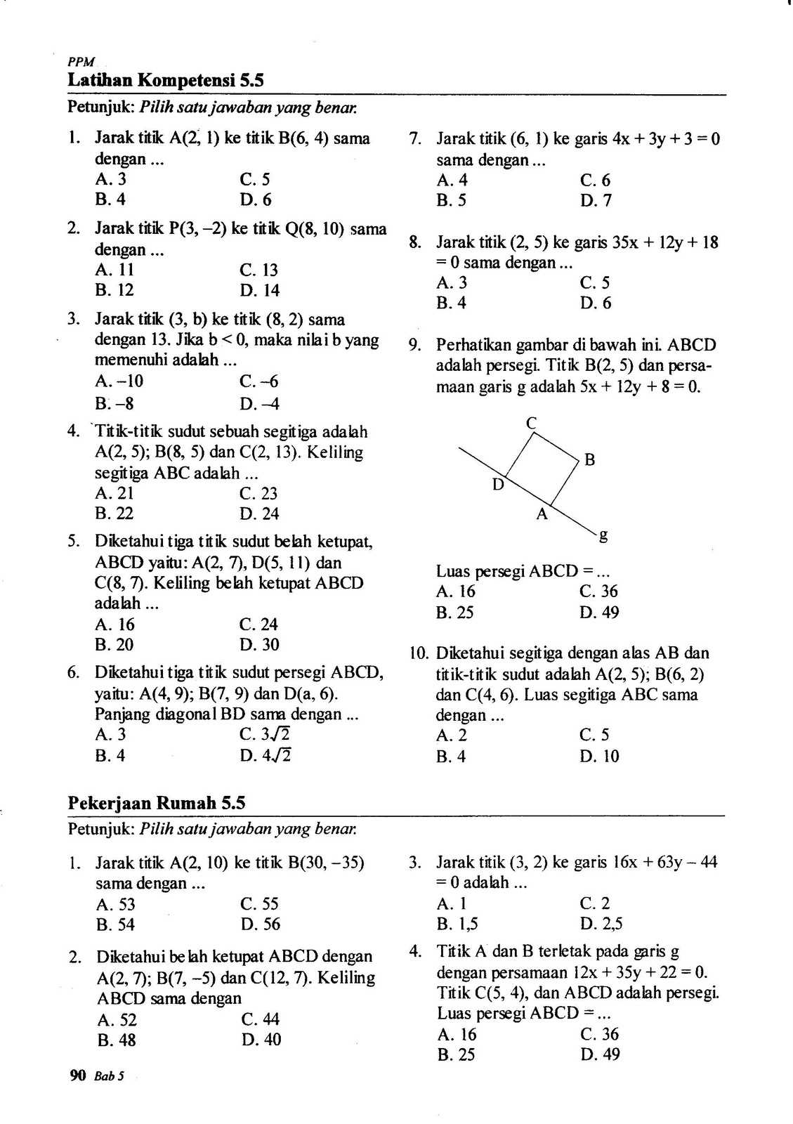 Soal Pythagoras Kelas 8