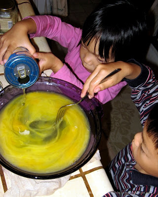 1-4-7 steamed eggs mixing