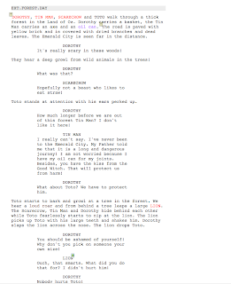 wizard of oz play script lion