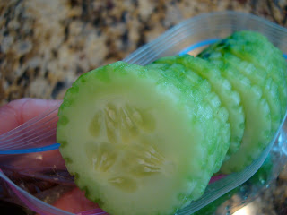 Sliced up Cucumbers