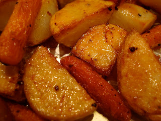 Close up of roasted vegetables