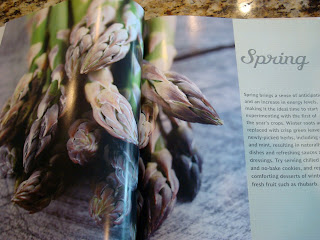 Page in book showing asparagus
