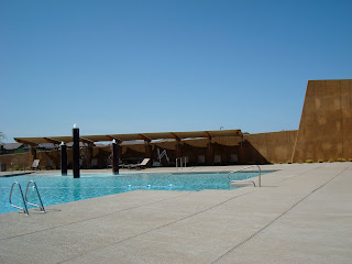 Pool with concrete patio