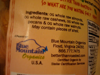 Nuts from Blue Mountain Organics & Better Than Roasted