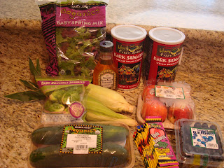 Assortment of groceries on countertop