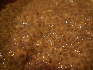 Close up of chia pudding